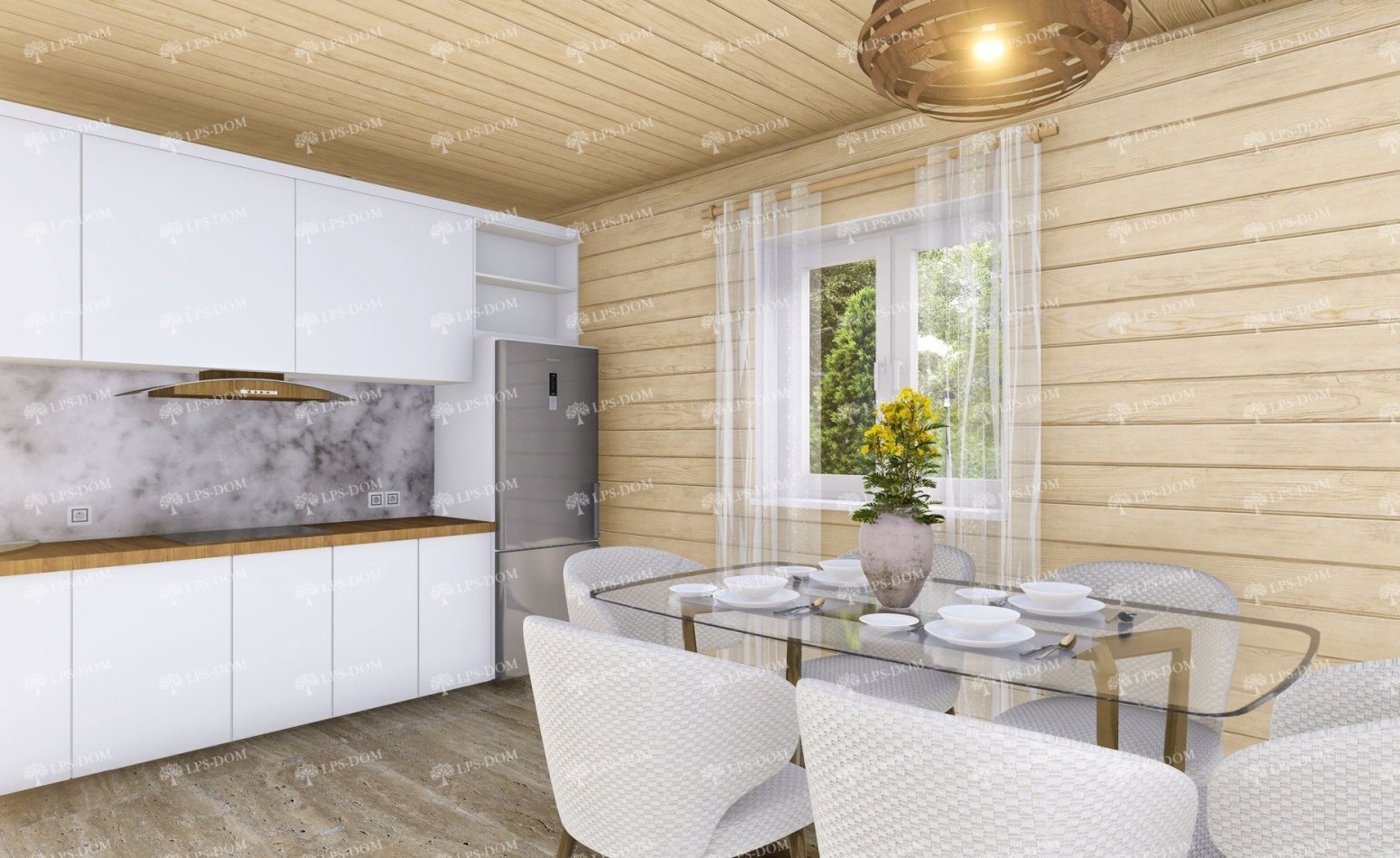 КАРКАСНЫЙ ДОМ МИТО фото интерьера 8