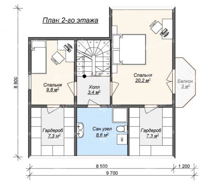КАРКАСНЫЙ ДОМ ВИКА планировка 2