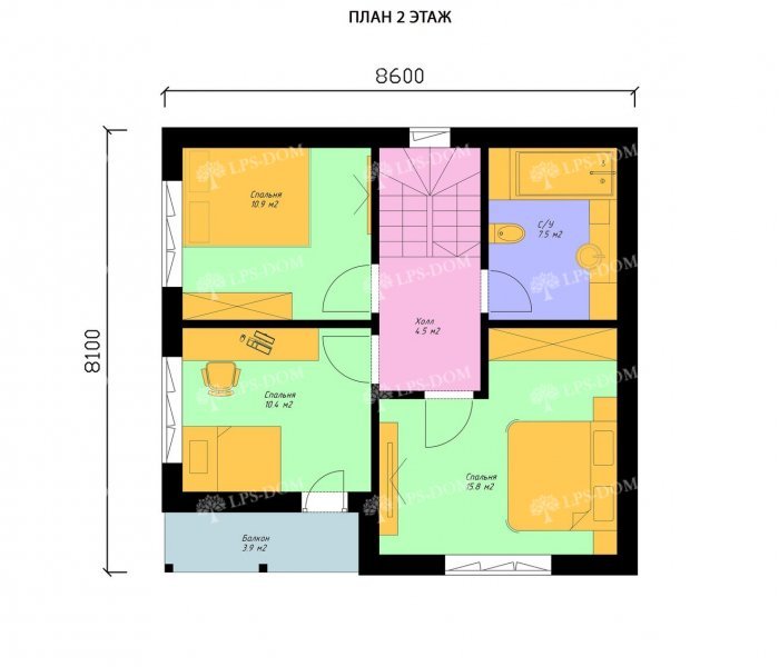 КАРКАСНЫЙ ДОМ ОИТА планировка 2