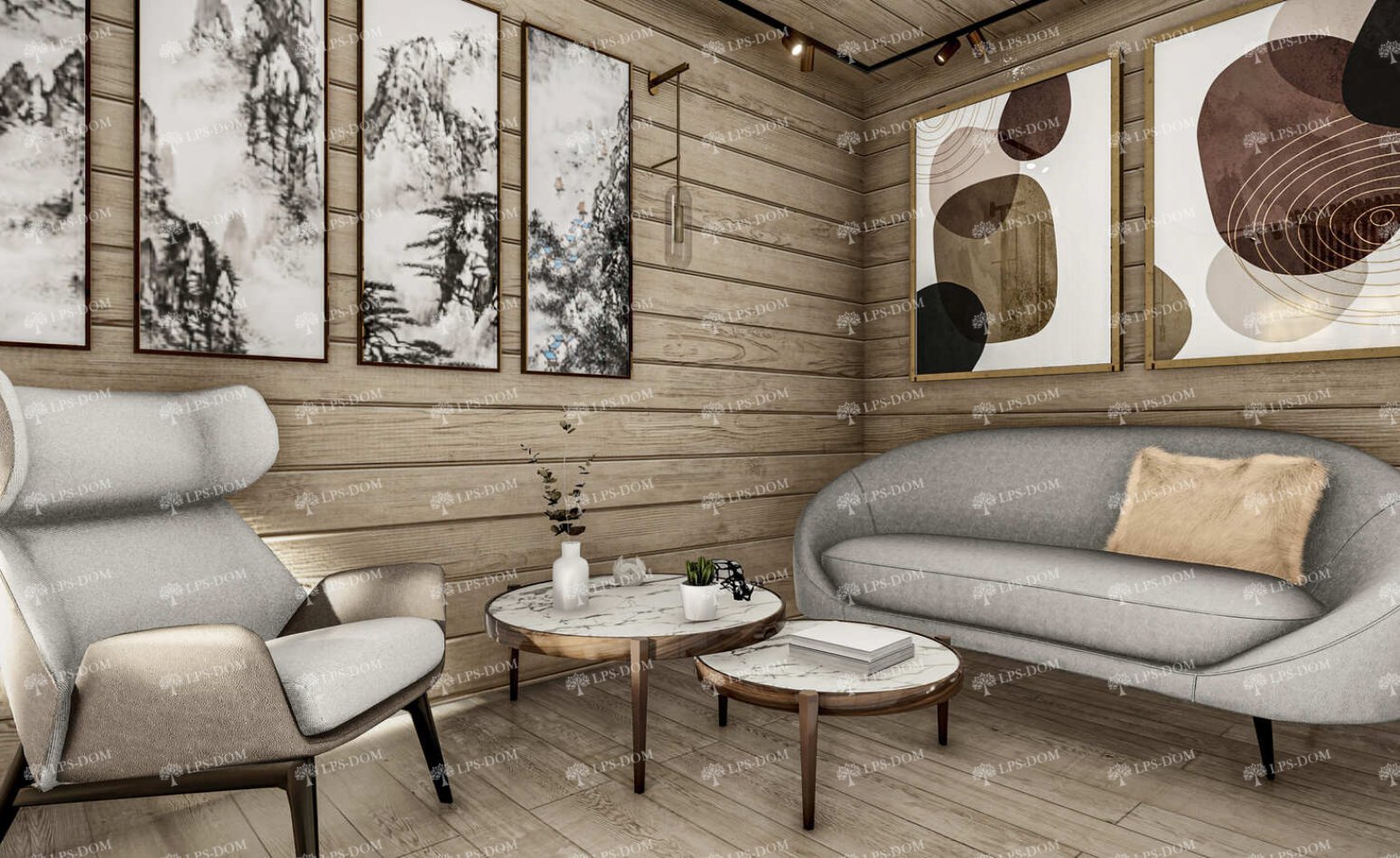 КАРКАСНЫЙ ДОМ КУБА фото интерьера 8