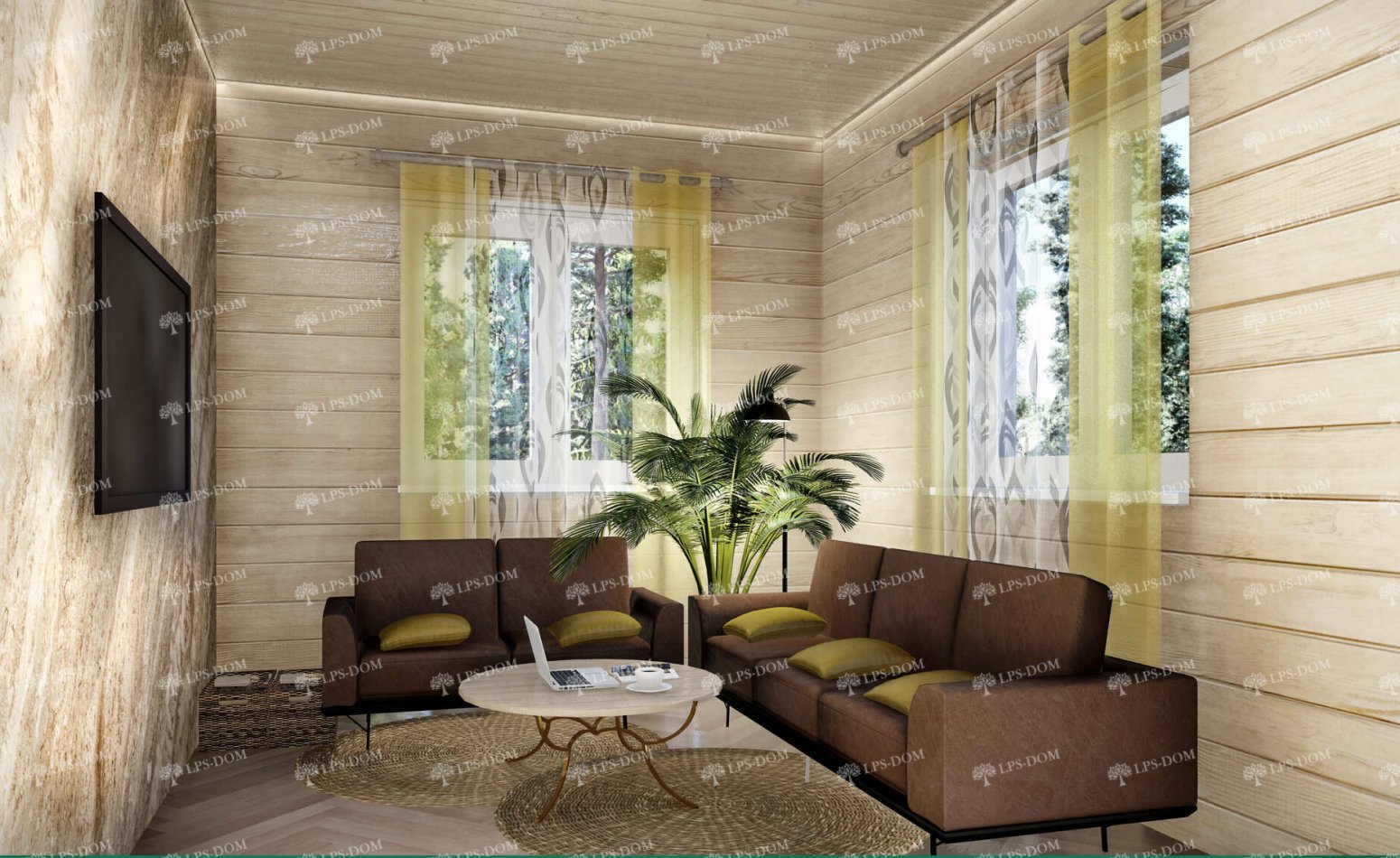 КАРКАСНЫЙ ДОМ КРИСТАЛЛ фото интерьера 4