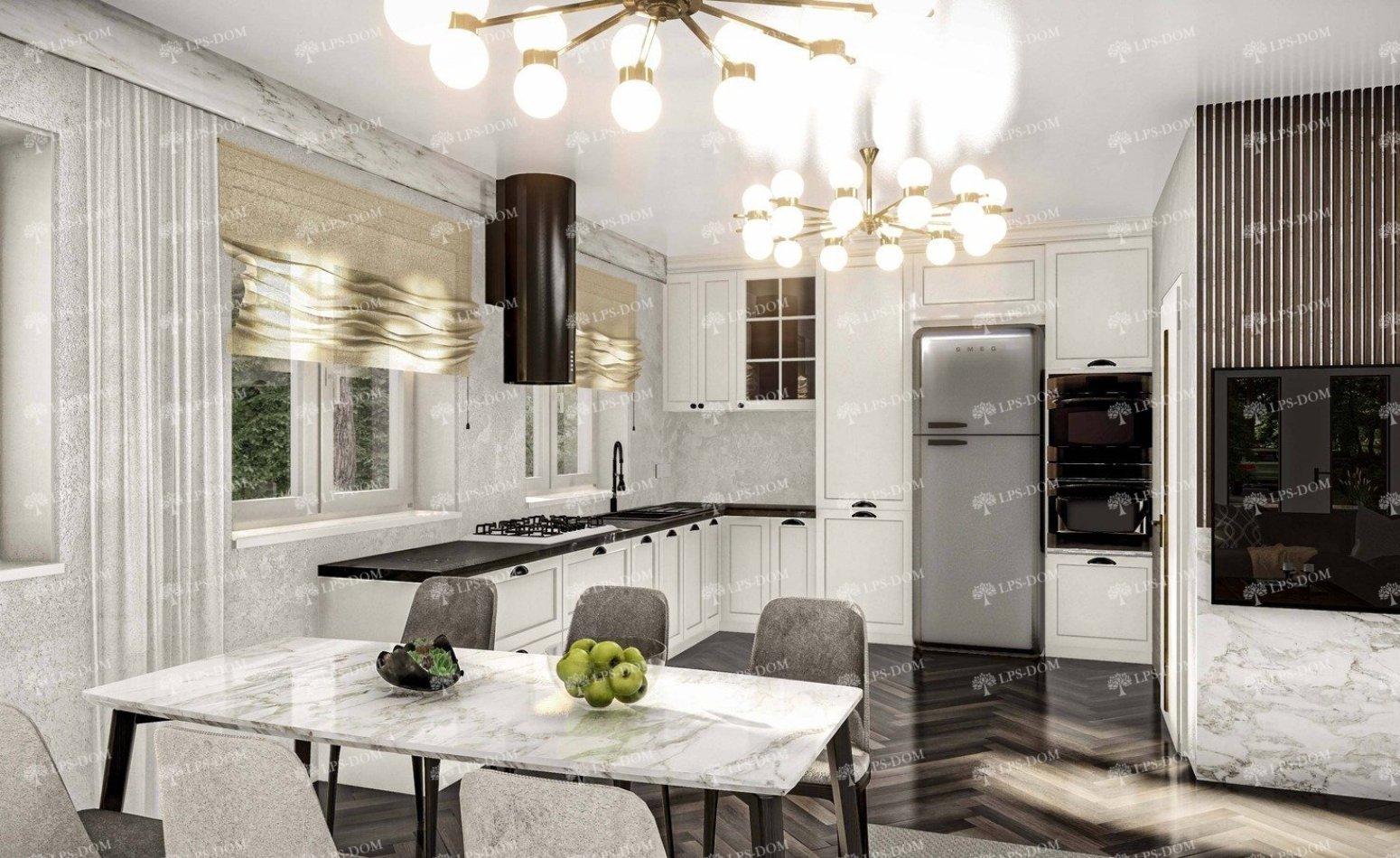 КАРКАСНЫЙ ДОМ ПЕРУДЖА фото интерьера 5