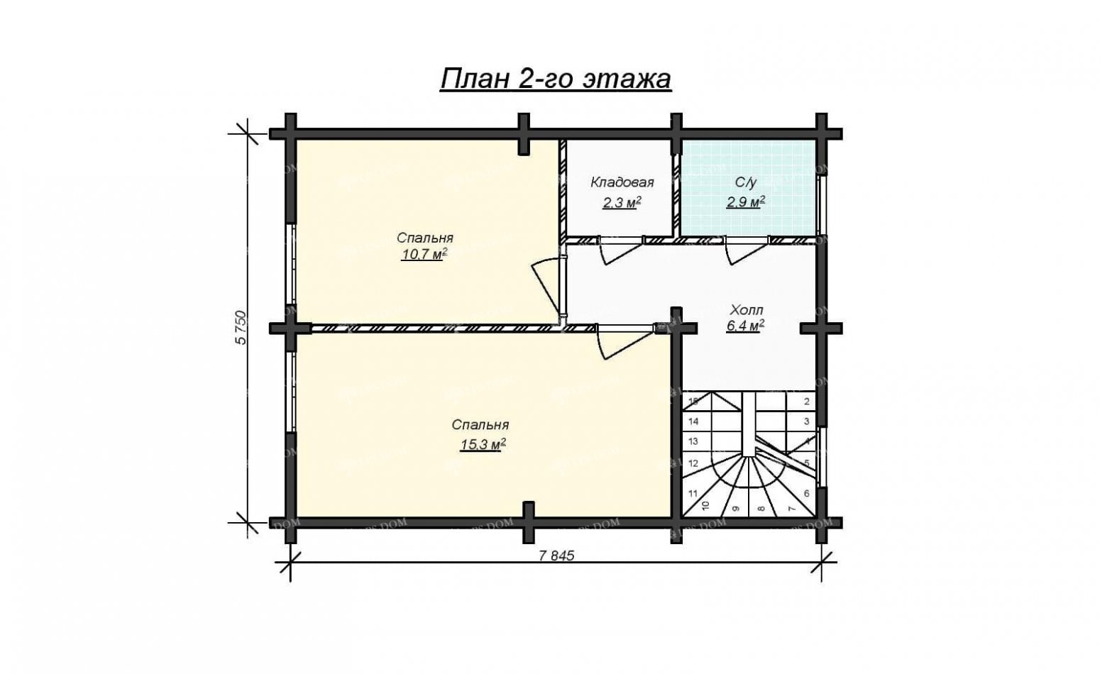 ПРОЕКТ ДОМА ИЗ КЛЕЕНОГО БРУСА ИРТЫШ фото 3