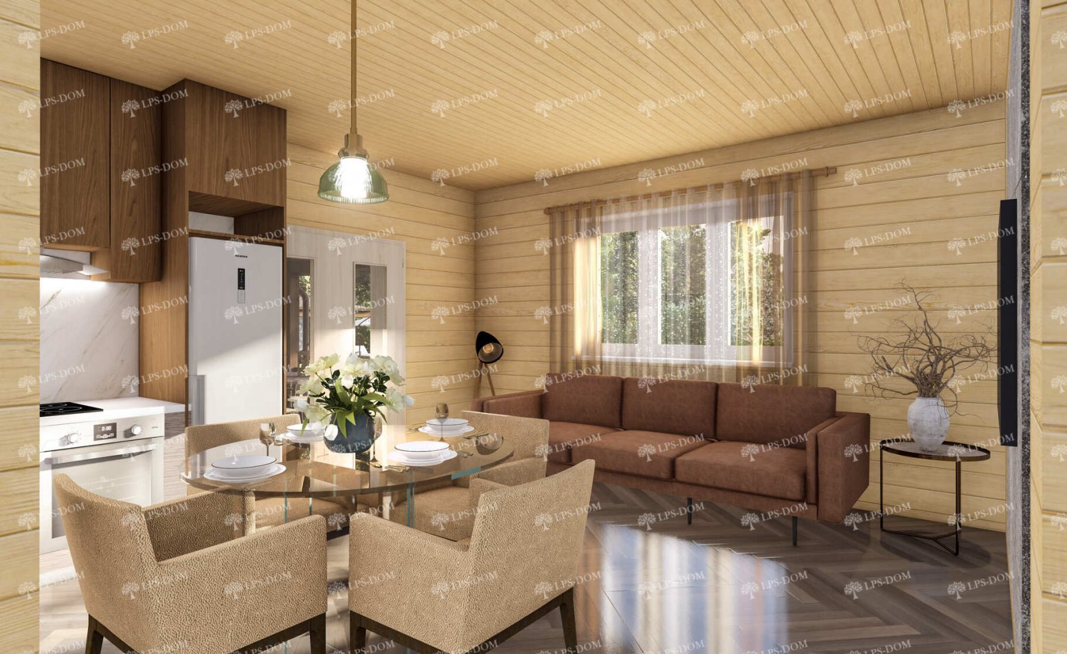 КАРКАСНЫЙ ДОМ ОИТА фото интерьера 6