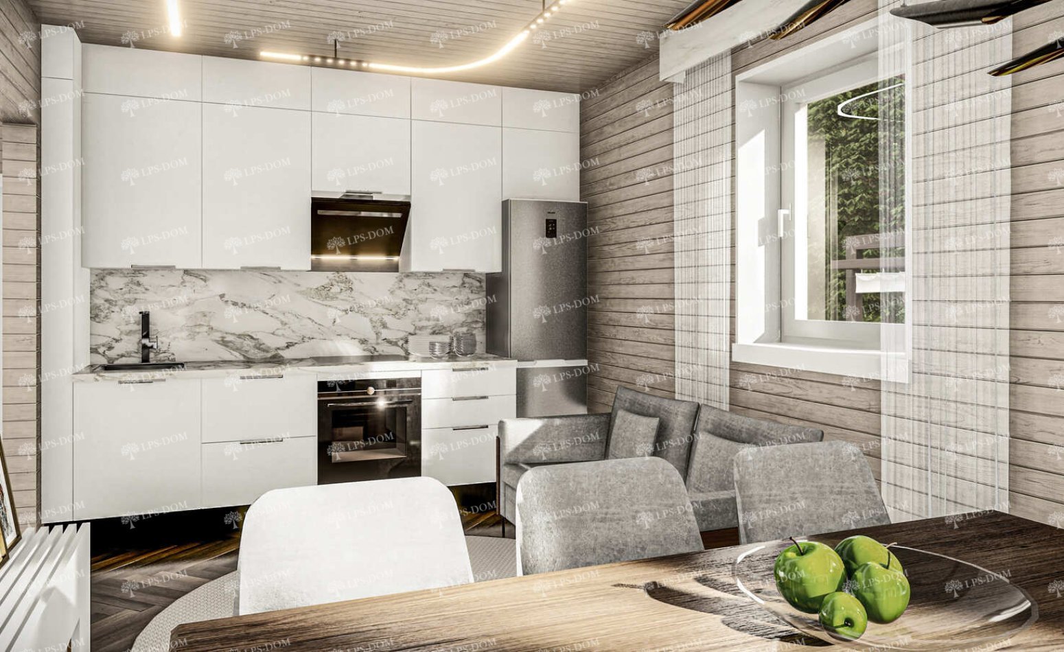 КАРКАСНЫЙ ДОМ ИТАЛЬЯНЕЦ фото интерьера 3