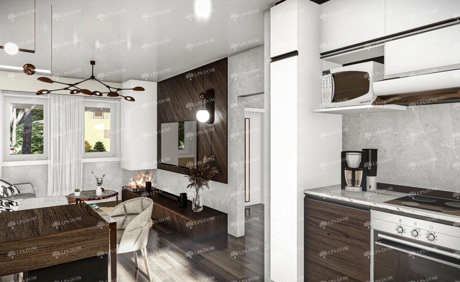 КАРКАСНЫЙ ДОМ АЛЬПИЙСКИЙ фото интерьера 8