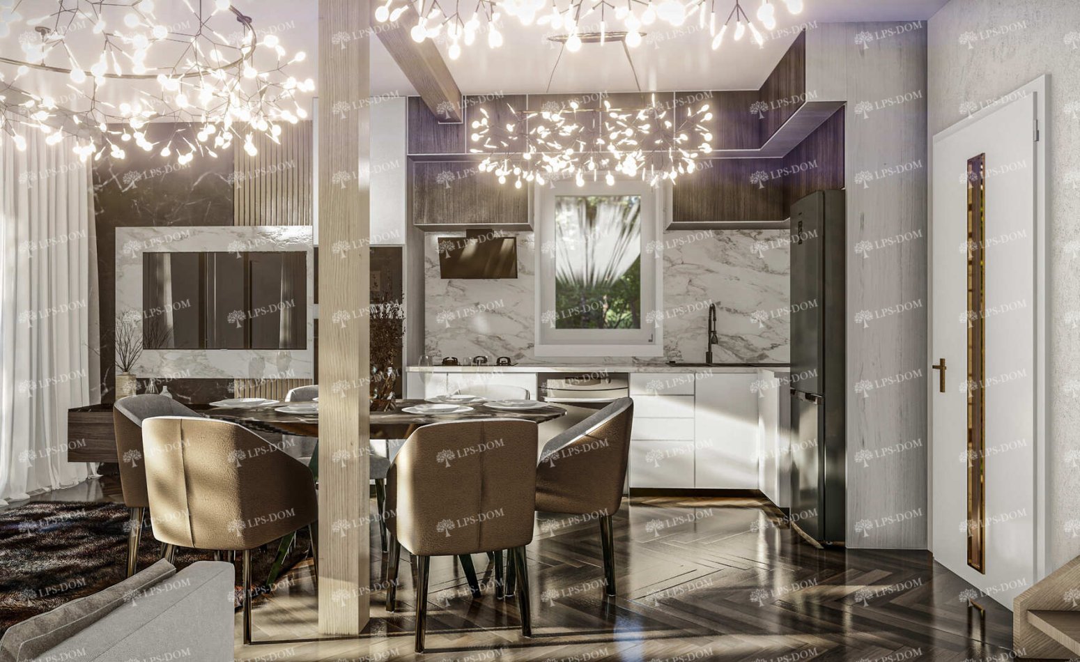 КАРКАСНЫЙ ДОМ ФОДЖА фото интерьера 12