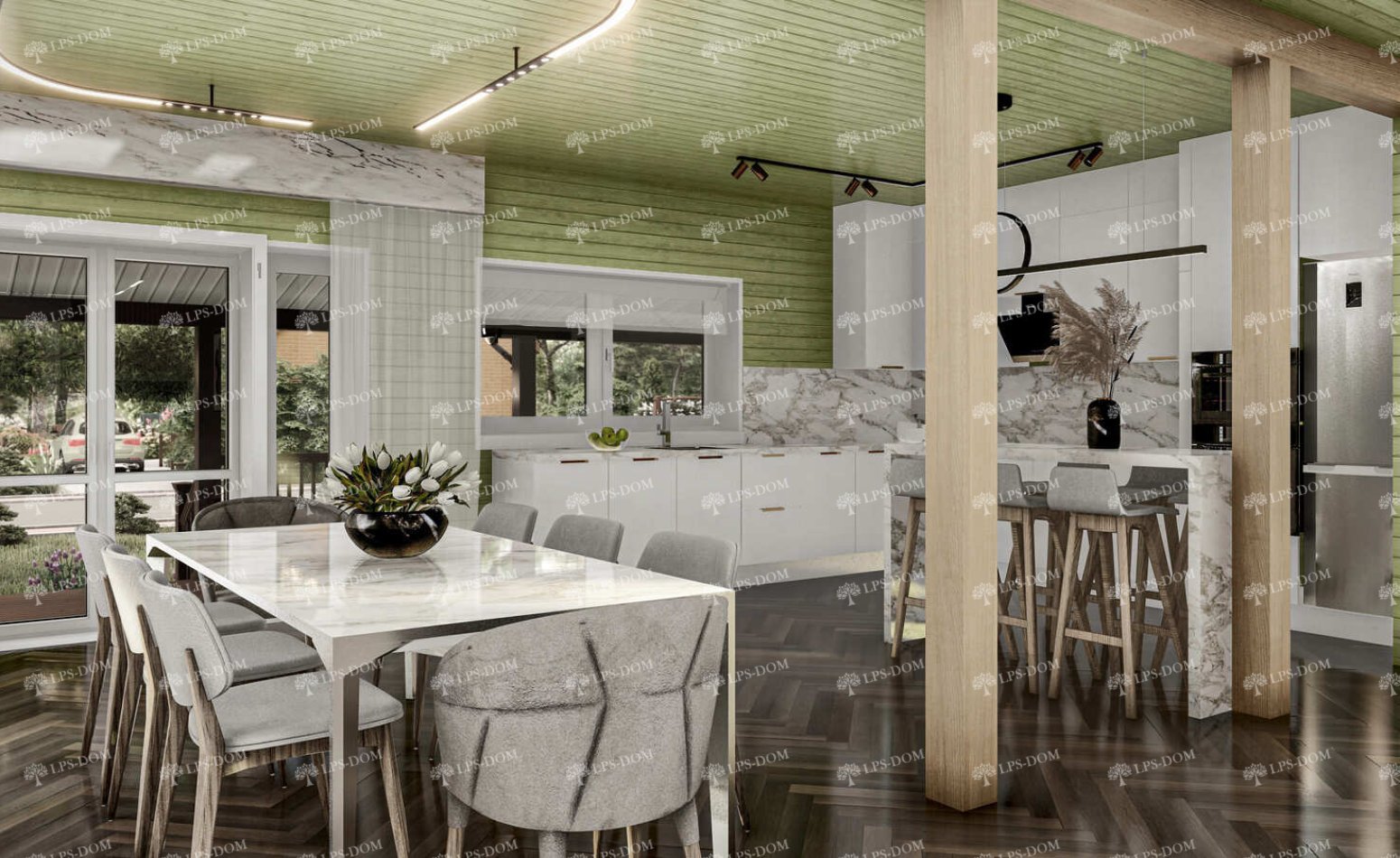 КАРКАСНЫЙ ДОМ АНДРИЯ фото интерьера 15