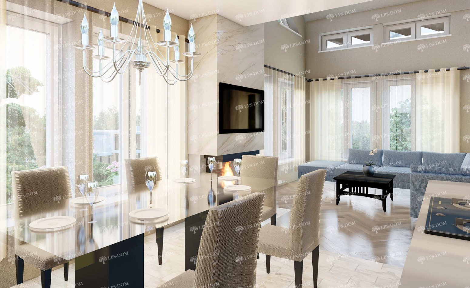 КАРКАСНЫЙ ДОМ МОНТЕРОСА фото интерьера 13