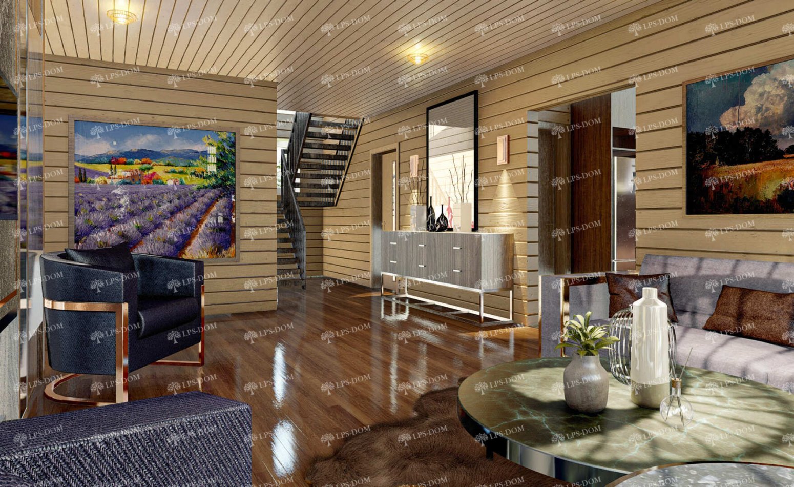 КАРКАСНЫЙ ДОМ ВЕЗУВИЙ фото интерьера 3