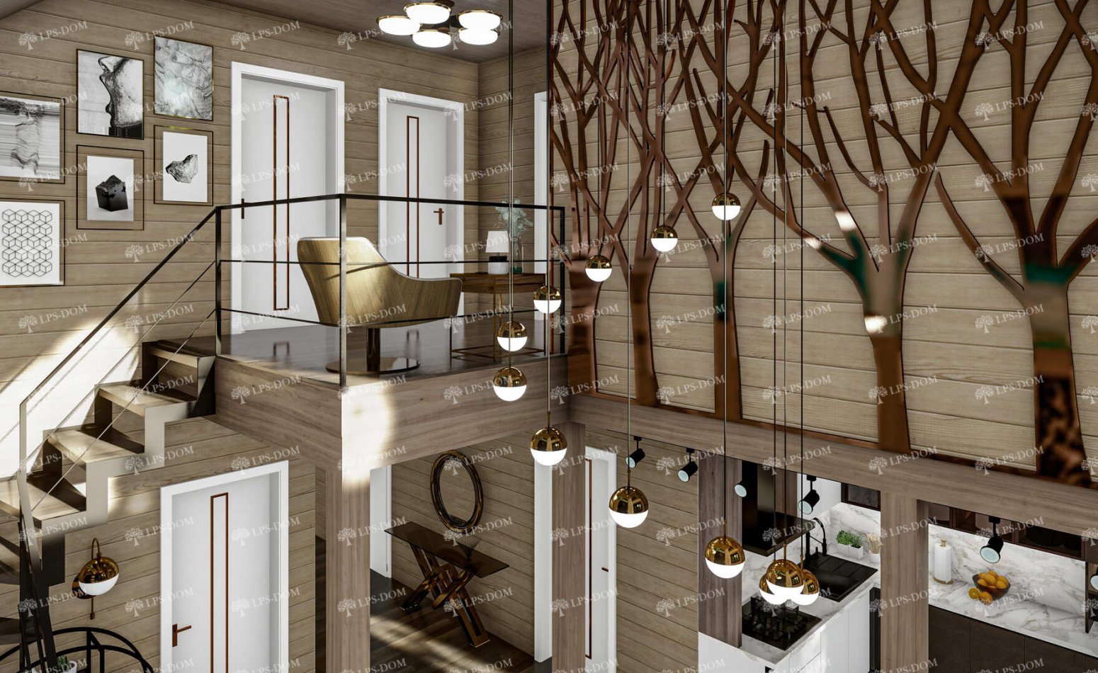 КАРКАСНЫЙ ДОМ ГЛАЗГО фото интерьера 11