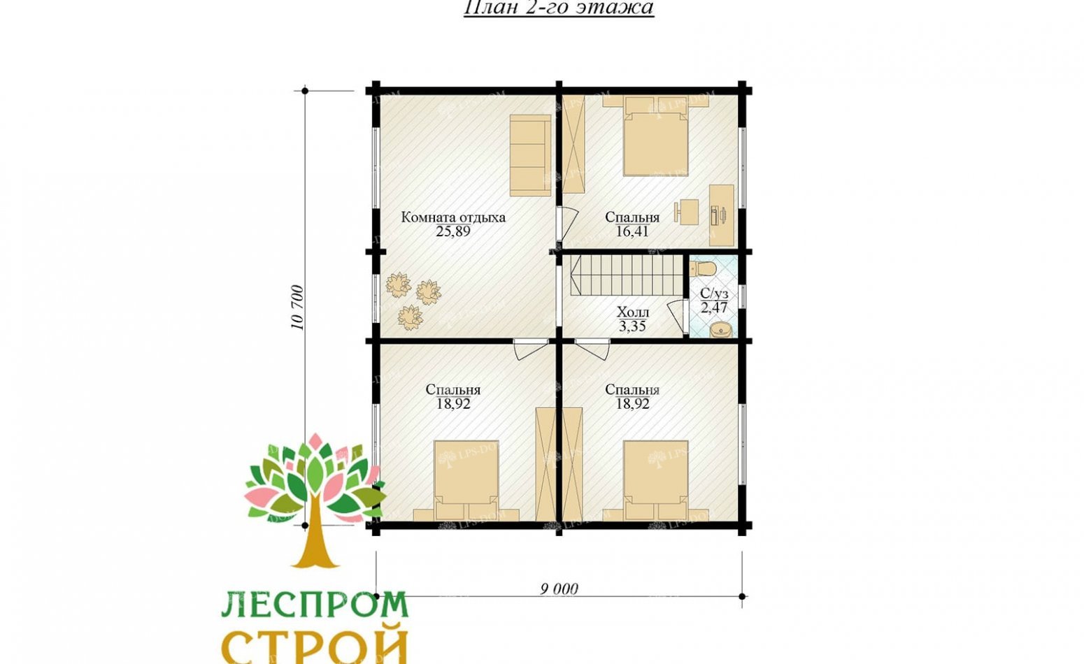 ПРОЕКТ ДОМА ИЗ КЛЕЕНОГО БРУСА БАРБАДОС фото 4