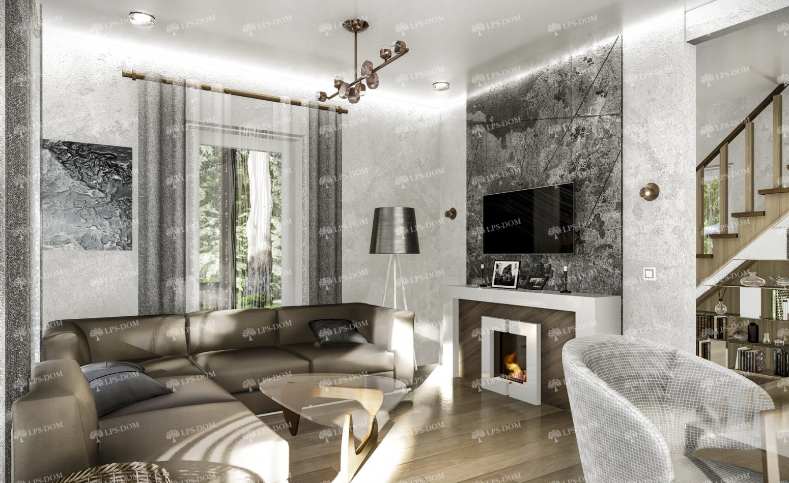 КАРКАСНЫЙ ДОМ АНЖЕ фото интерьера 9