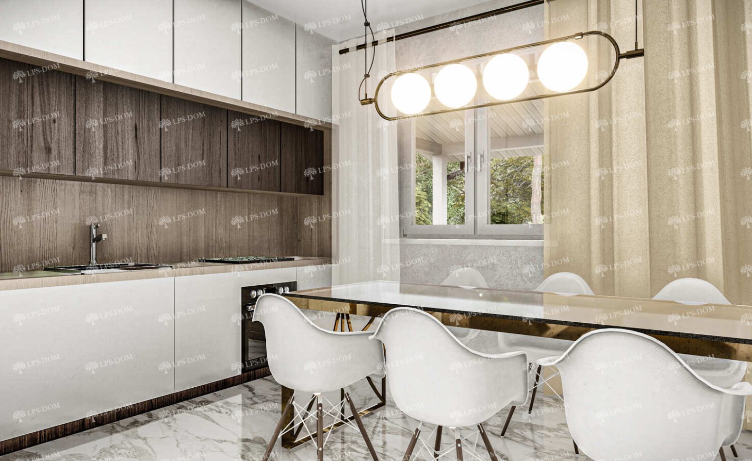 КАРКАСНЫЙ ДОМ ПРОВАНС фото интерьера 3