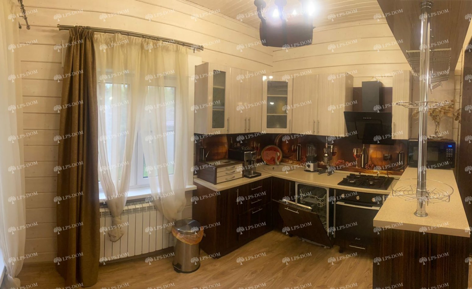 ДОМ ИЗ КЛЕЕНОГО БРУСА С УЧАСТКОМ У ЛЕСА С БАССЕЙНОМ фото интерьера 5