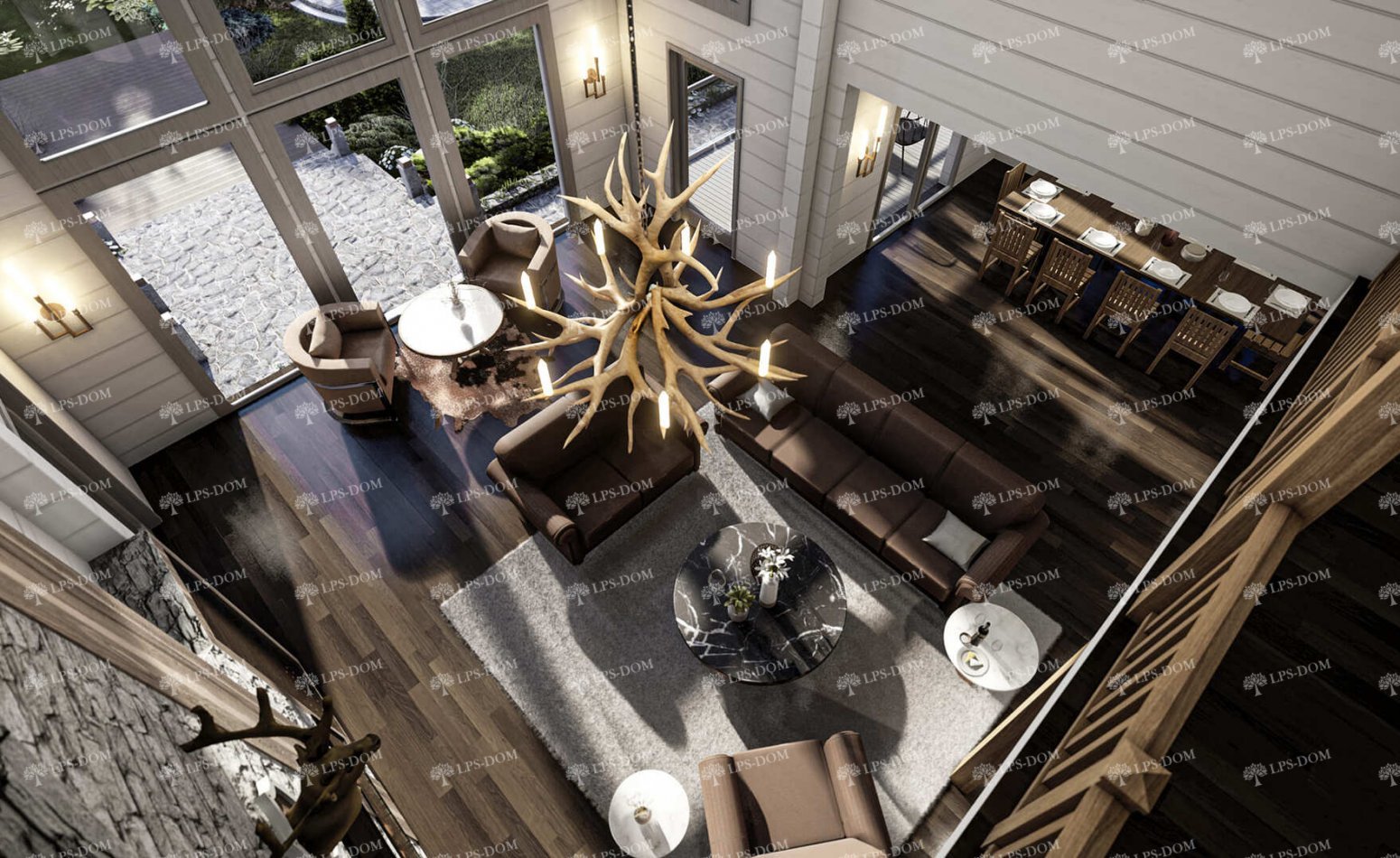 ДОМ ИЗ КЛЕЕНОГО БРУСА БРАНДЕНБУРГ фото интерьера 5