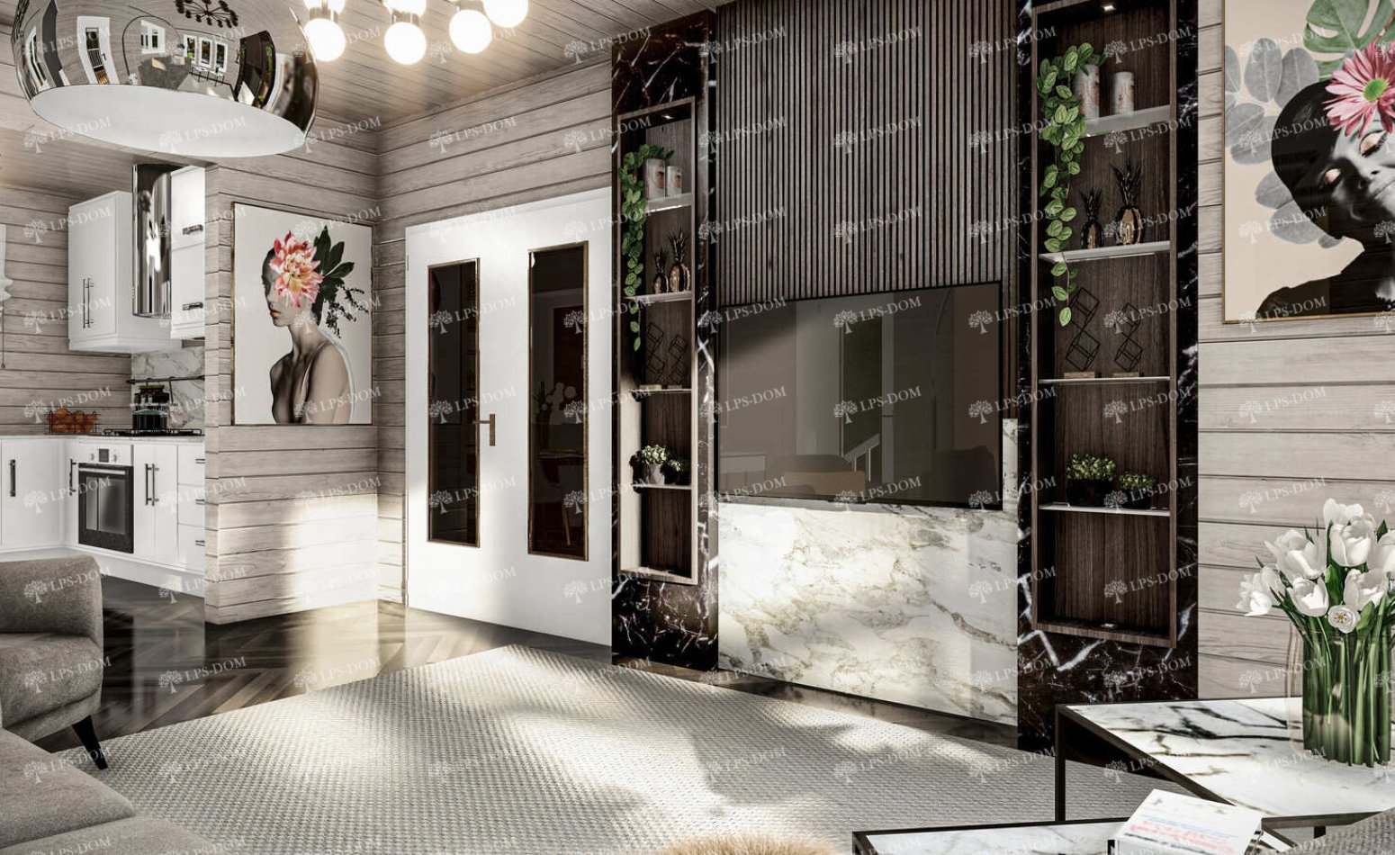 КАРКАСНЫЙ ДОМ БРЕВИК фото интерьера 8