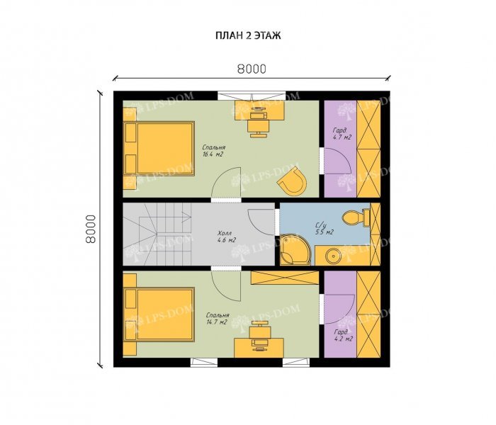 КАРКАСНЫЙ ДОМ БЕЙКЕР планировка 4