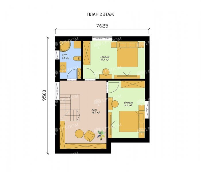 КАРКАСНЫЙ ДОМ АСКОНА планировка 2