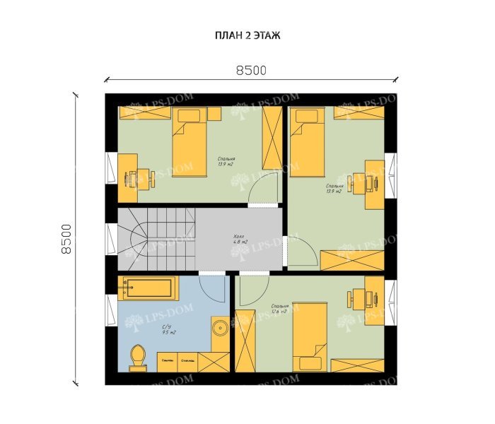 КАРКАСНЫЙ ДОМ ФОДЖА планировка 2