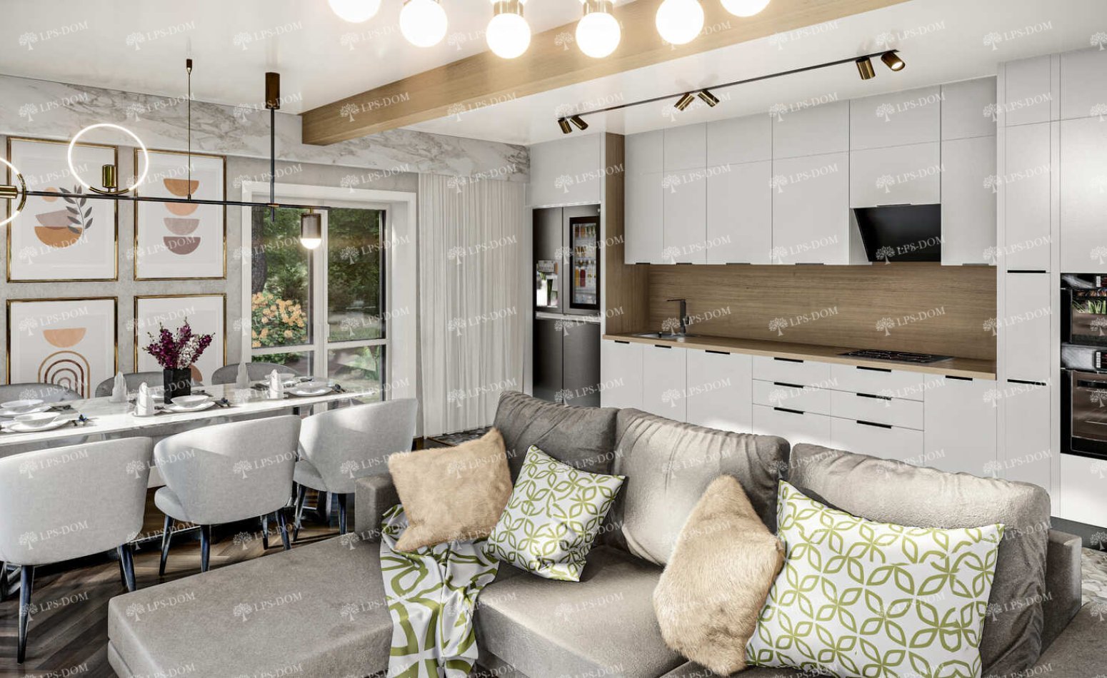 КАРКАСНЫЙ ДОМ САН ДЕНИ фото интерьера 12