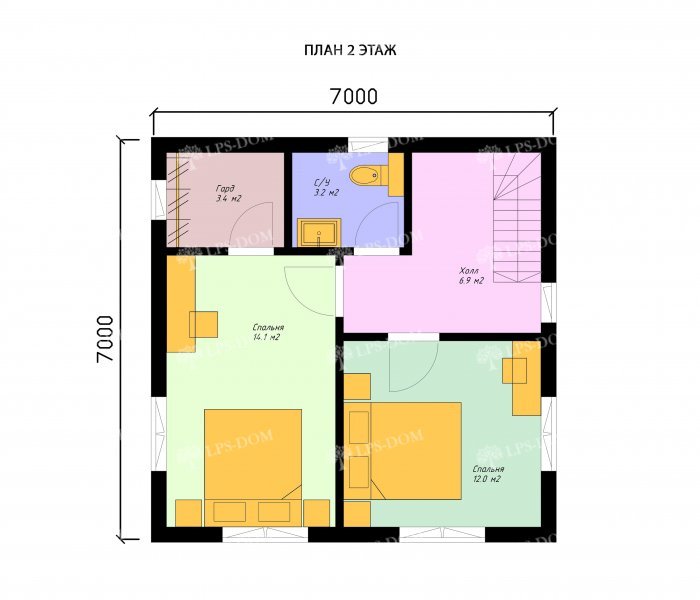 КАРКАСНЫЙ ДОМ САЛЬВАДОР планировка 2