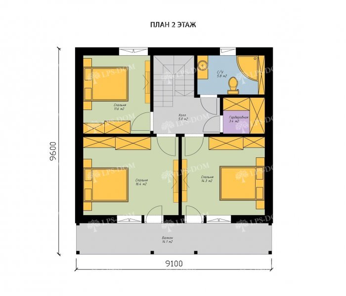 КАРКАСНЫЙ ДОМ БУРГОС планировка 2