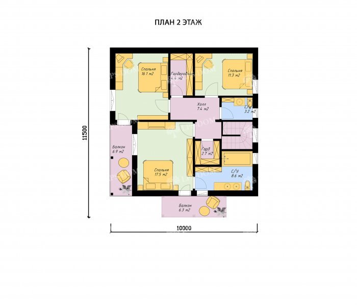 КАРКАСНЫЙ ДОМ МИЛАНА планировка 2