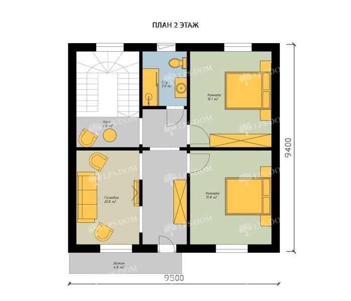 КАРКАСНЫЙ ДОМ БАЛТИМОР планировка 2