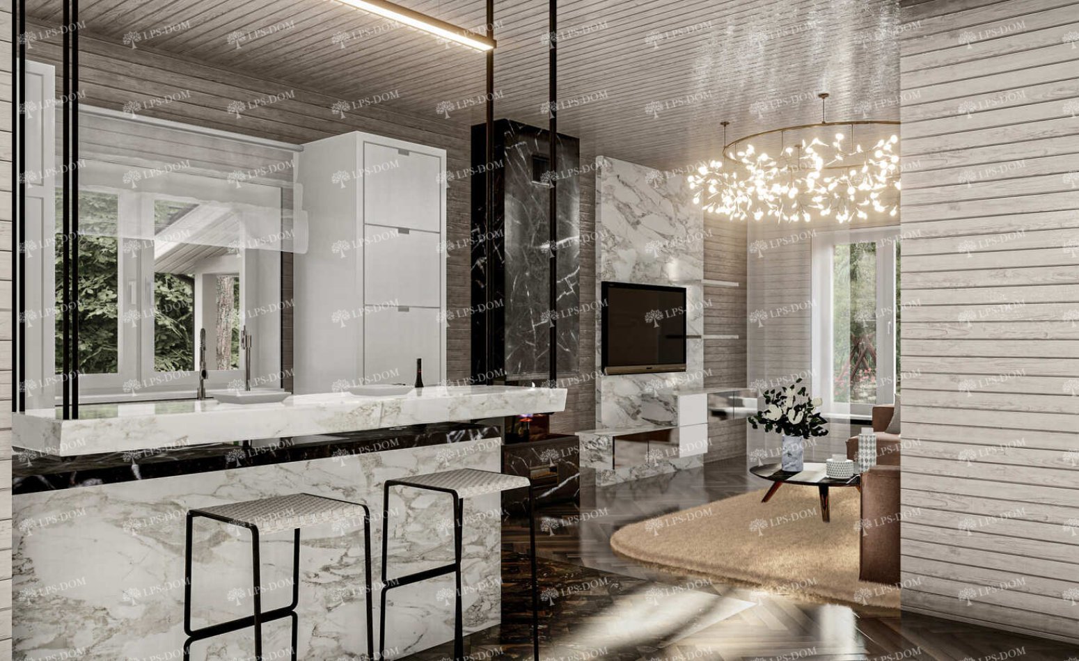 КАРКАСНЫЙ ДОМ ГАП фото интерьера 4