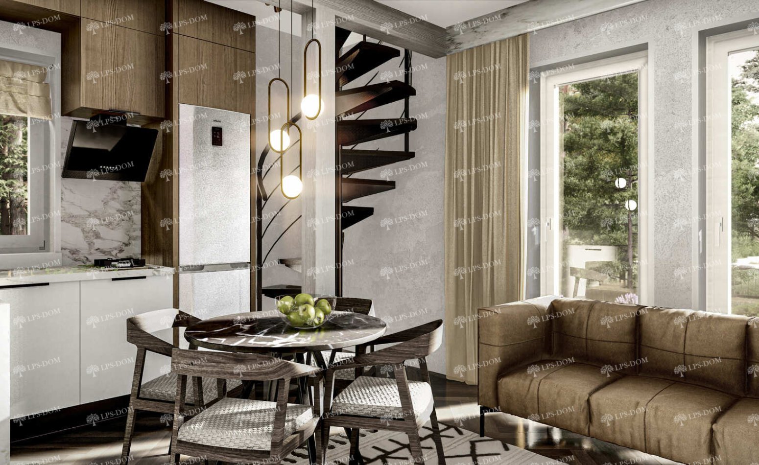 КАРКАСНЫЙ ДОМ АМАДОРА фото интерьера 8