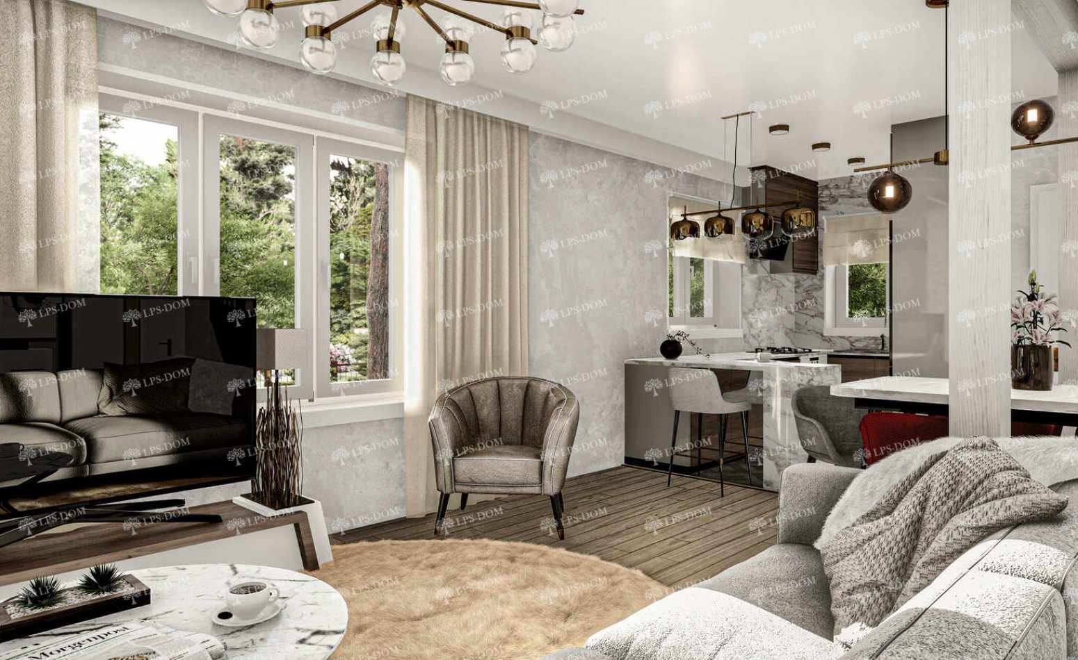 КАРКАСНЫЙ ДОМ ПРИВЕРНО фото интерьера 5