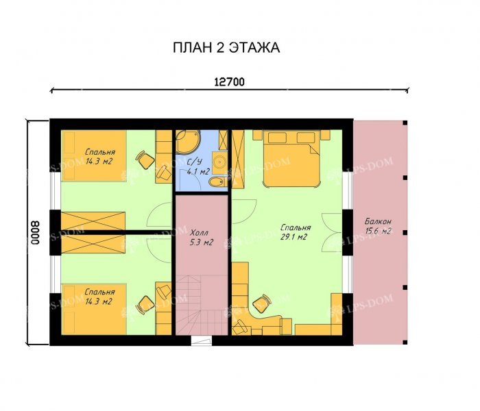 КАРКАСНЫЙ ДОМ МАНЧЕСТЕР планировка 2
