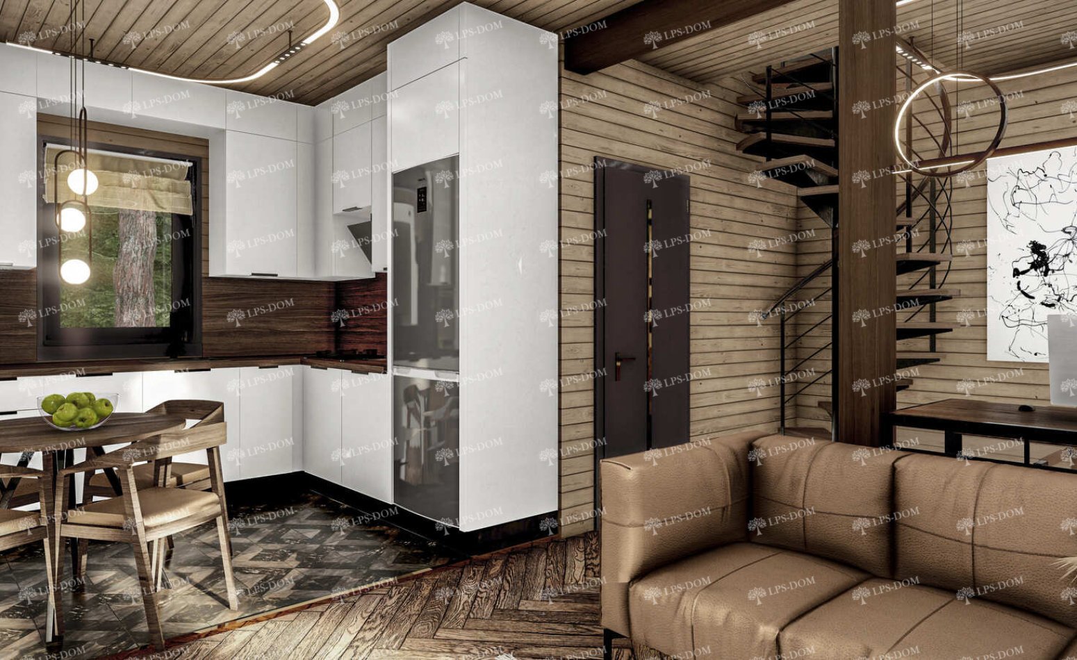 КАРКАСНЫЙ ДОМ КРОЛИ фото интерьера 9