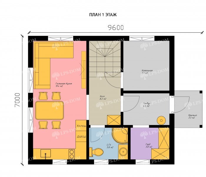 КАРКАСНЫЙ ДОМ БОНДИ планировка 3