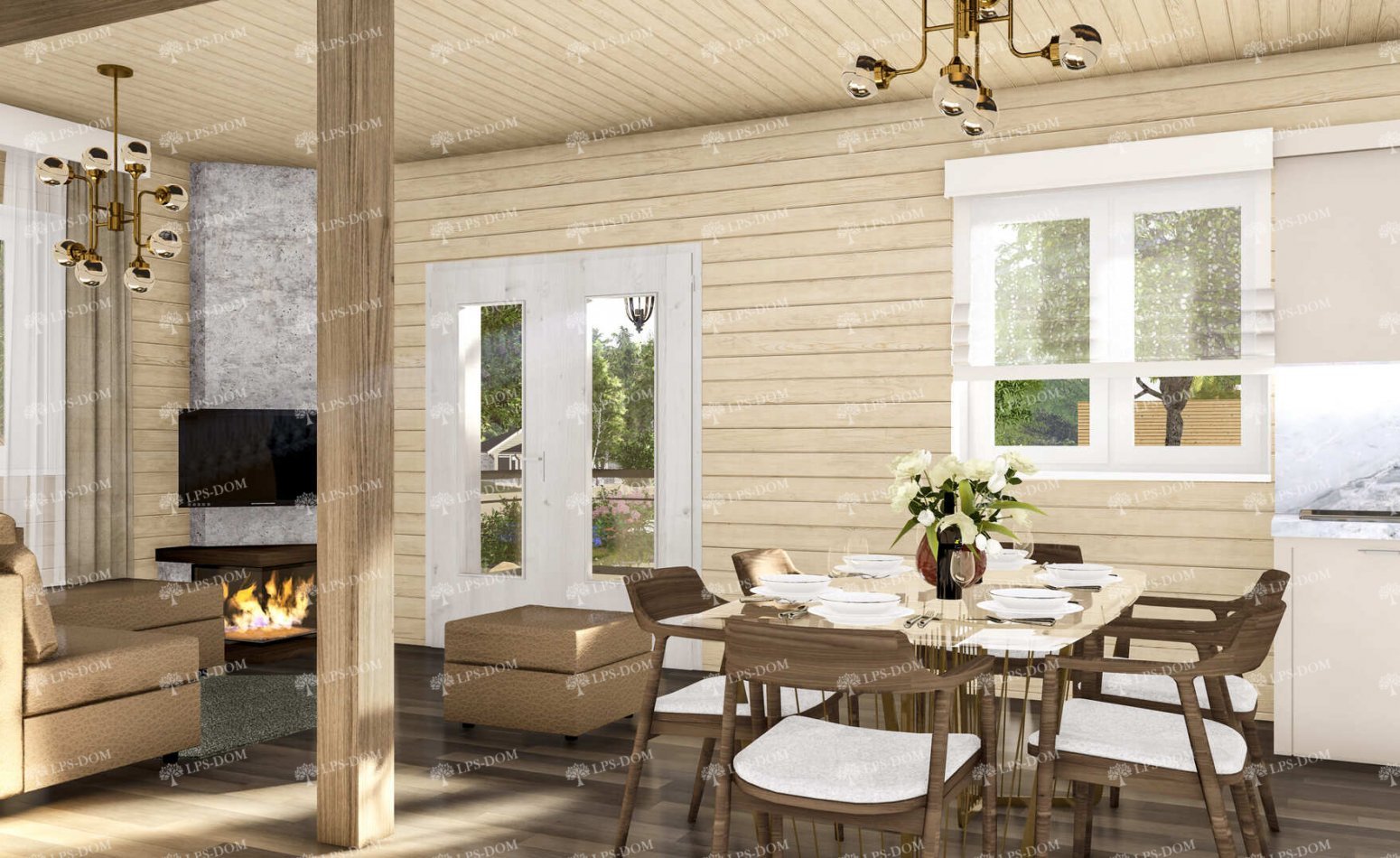 КАРКАСНЫЙ ДОМ КАВАГОЭ фото интерьера 4