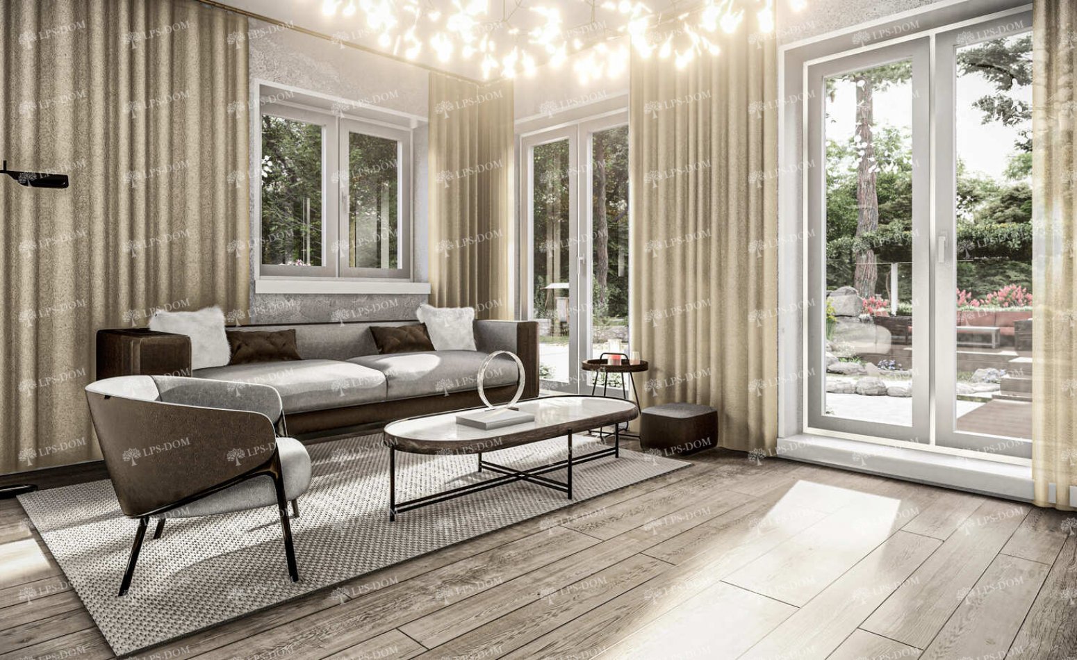 КАРКАСНЫЙ ДОМ КУБА фото интерьера 14