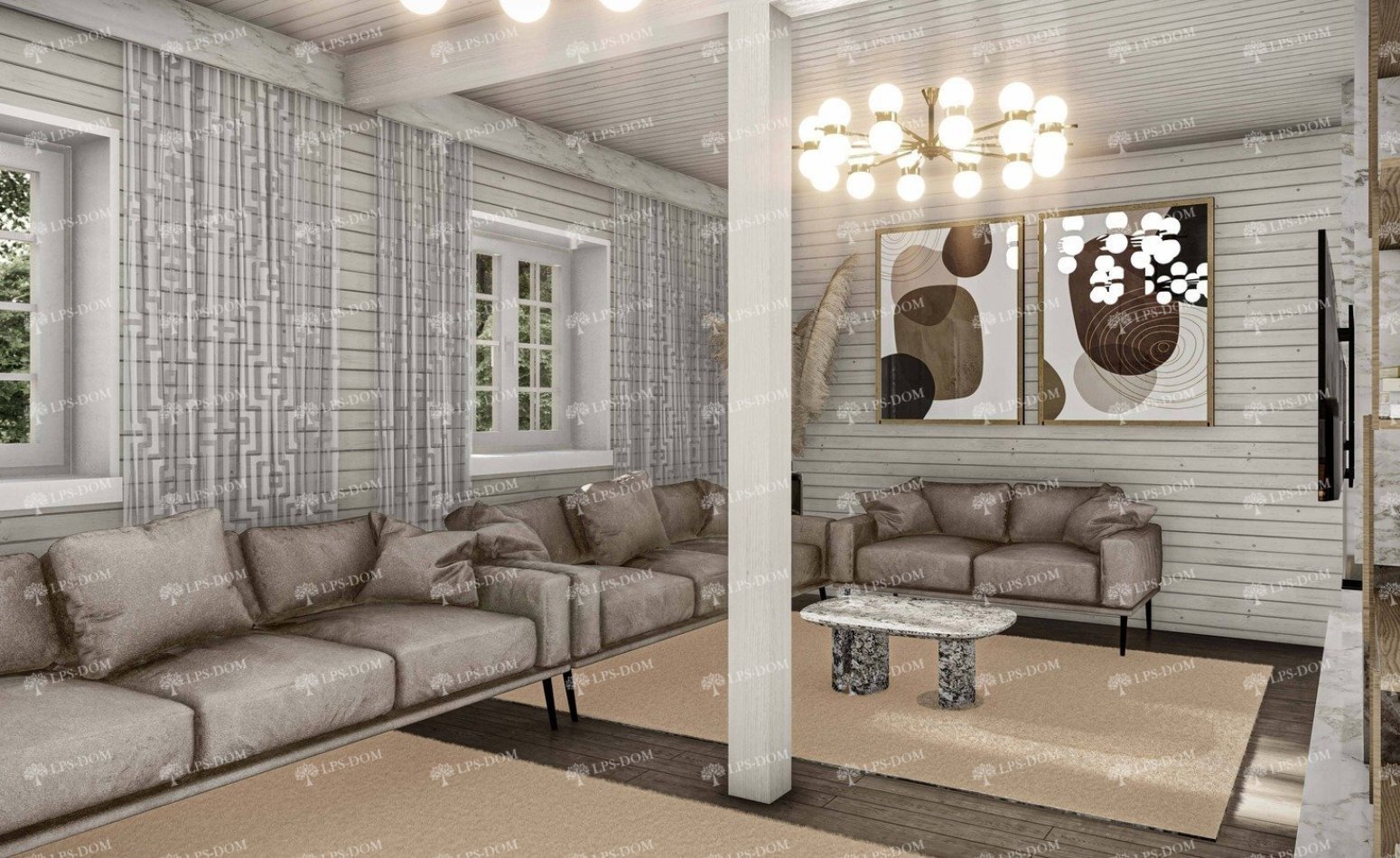 КАРКАСНЫЙ ДОМ ЭРКЕЛИН фото интерьера 11