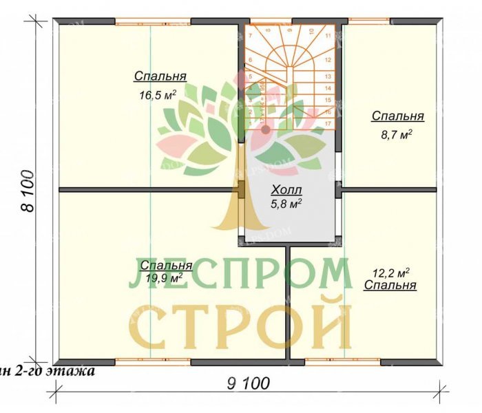 КАРКАСНЫЙ ДОМ САКУРА планировка 2