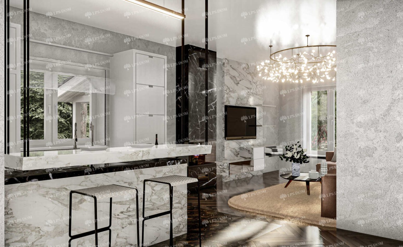 КАРКАСНЫЙ ДОМ ГАП фото интерьера 8