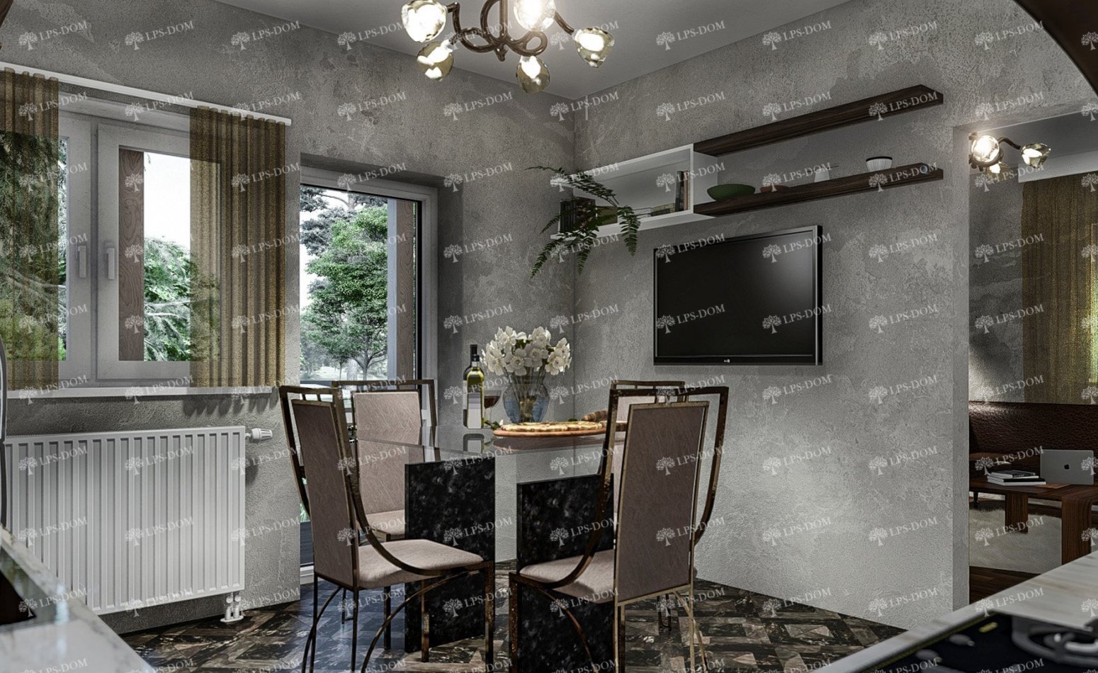 КАРКАСНЫЙ ДОМ МАНЧЕСТЕР фото интерьера 8