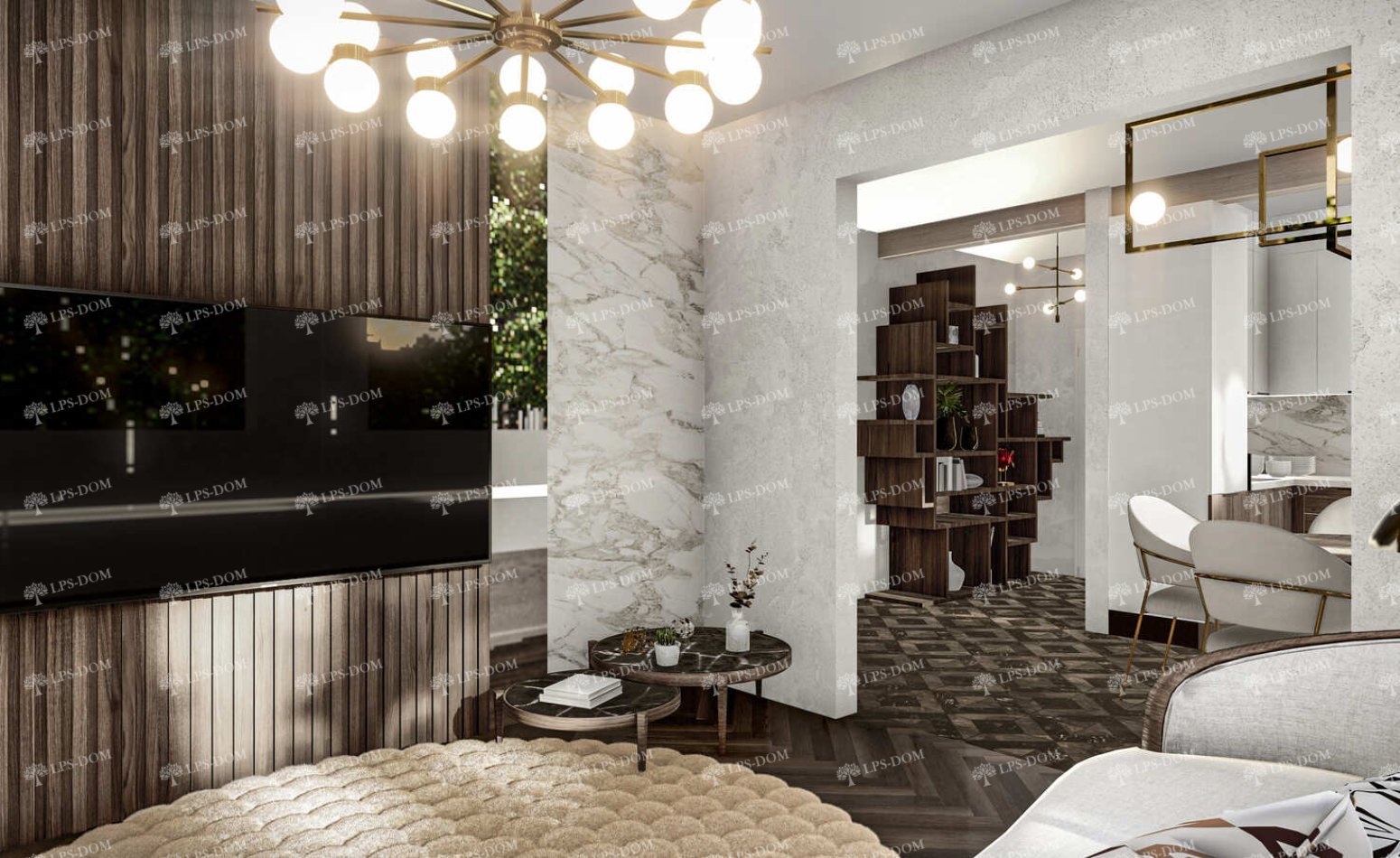 КАРКАСНЫЙ ДОМ НАРБОН фото интерьера 5