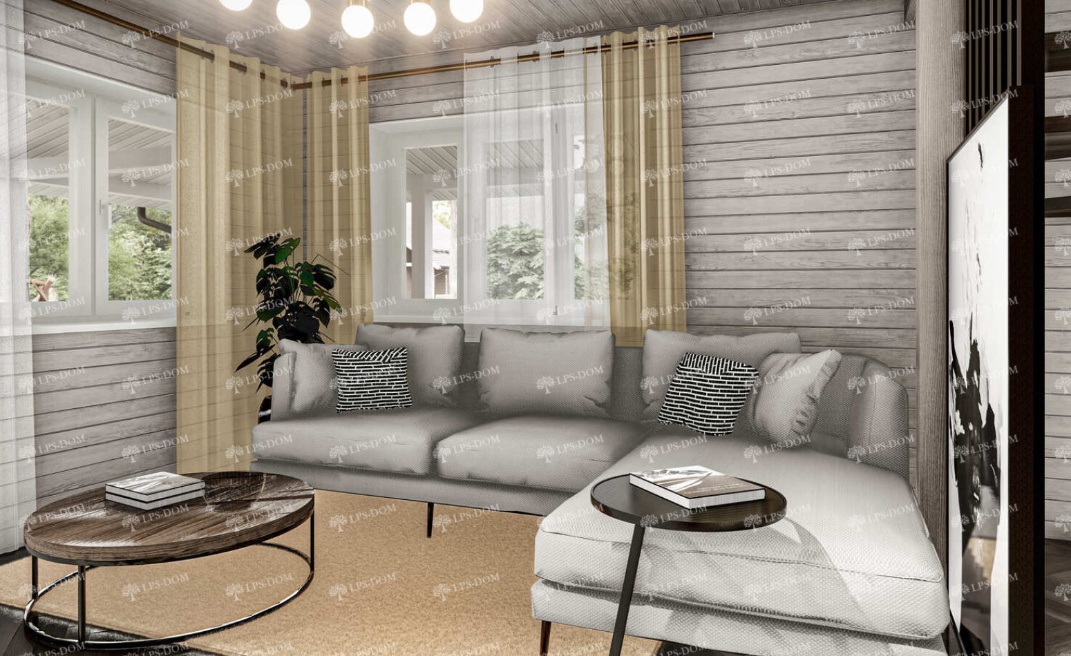 КАРКАСНЫЙ ДОМ ПРОВАНС фото интерьера 9