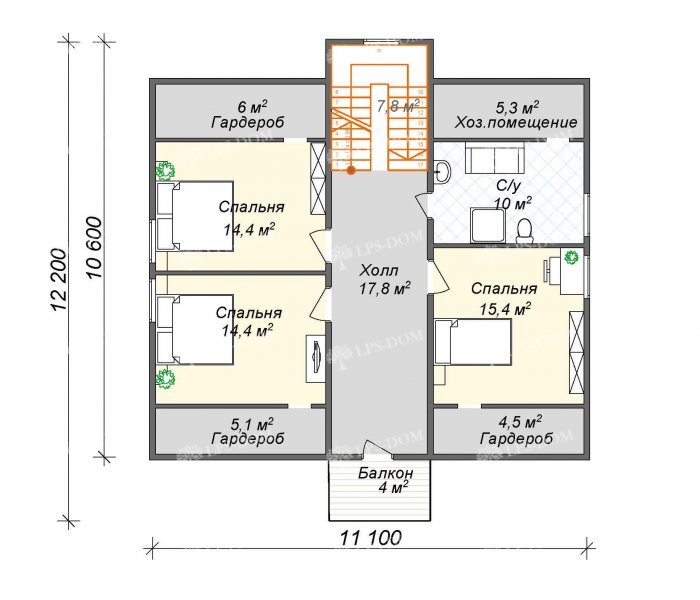 КАРКАСНЫЙ ДОМ ПЕРЕСЛАВЛЬ планировка 2