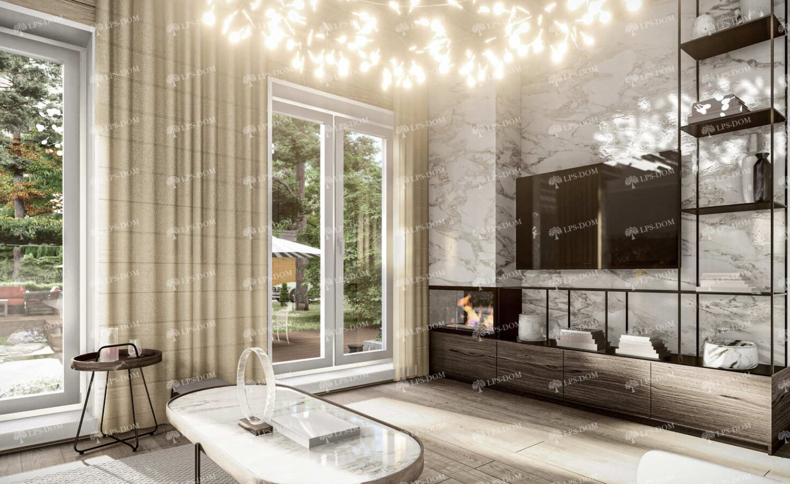 КАРКАСНЫЙ ДОМ КУБА фото интерьера 15