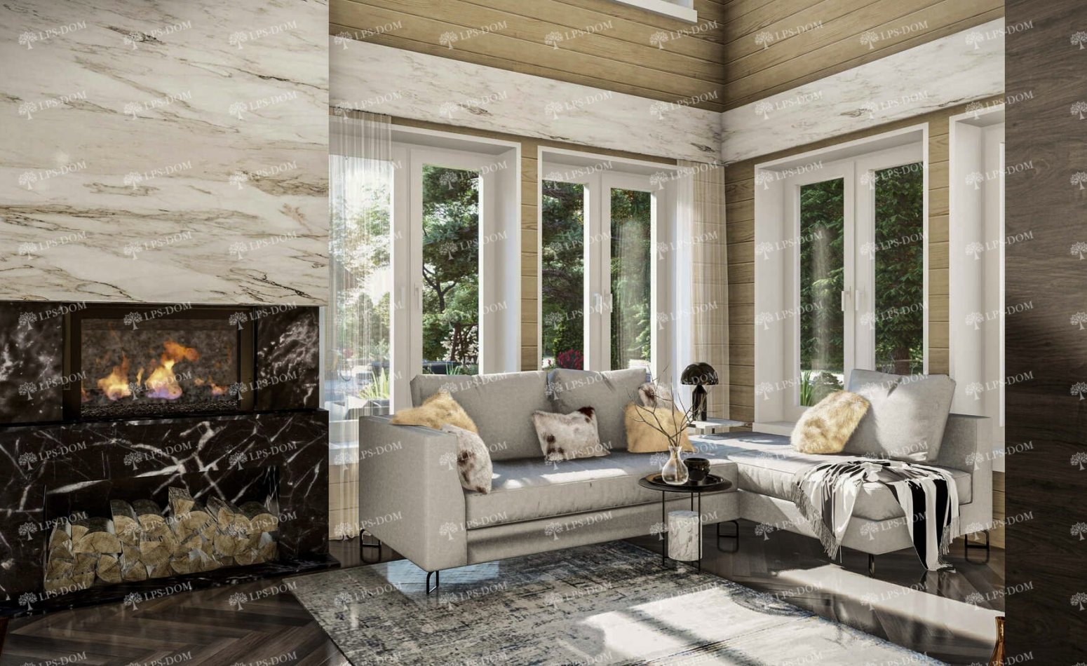 КАРКАСНЫЙ ДОМ МОНТЕРОСА фото интерьера 4