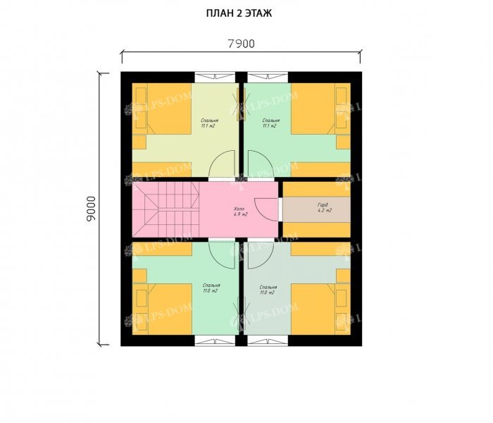 КАРКАСНЫЙ ДОМ БОЛЬЦАНО планировка 2