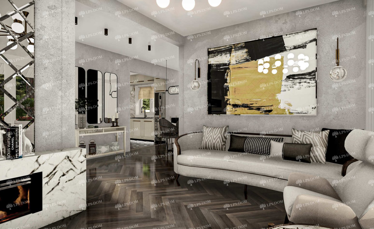 КАРКАСНЫЙ ДОМ САБАДЕЛЬ фото интерьера 3