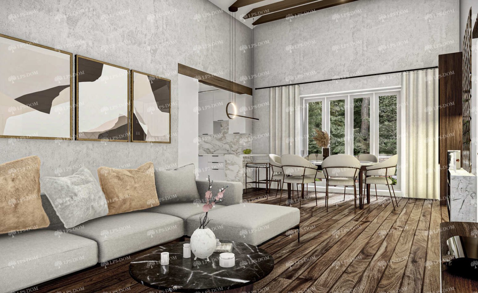 КАРКАСНЫЙ ДОМ КАТАНИЯ фото интерьера 3