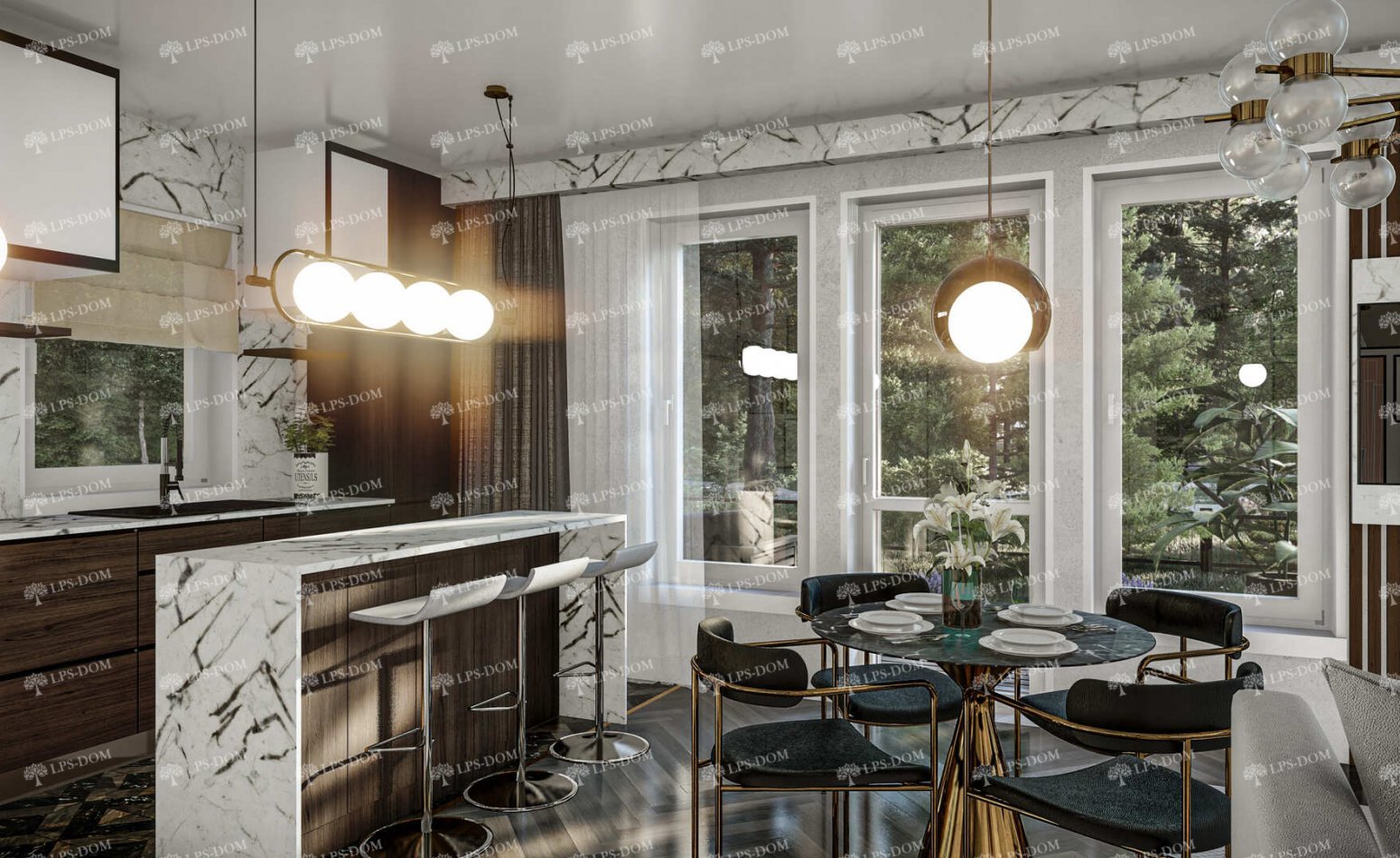 КАРКАСНЫЙ ДОМ БРИКС фото интерьера 5